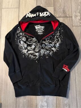 Ecko Unltd The Warriors Full Zip Graphic Hoodie Black L